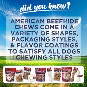 Pet Factory American Beefhide 4-5" Assorted (Bones & Chip Rolls) Dog Chew Treats - Natural Flavor, 10 Count/1 Pack