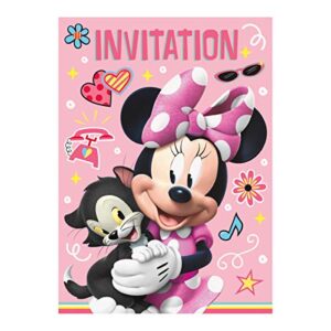 Unique Minnie Mouse Birthday Party Supplies Bundle Pack includes Party Invitations with Envelopes - 16 Count