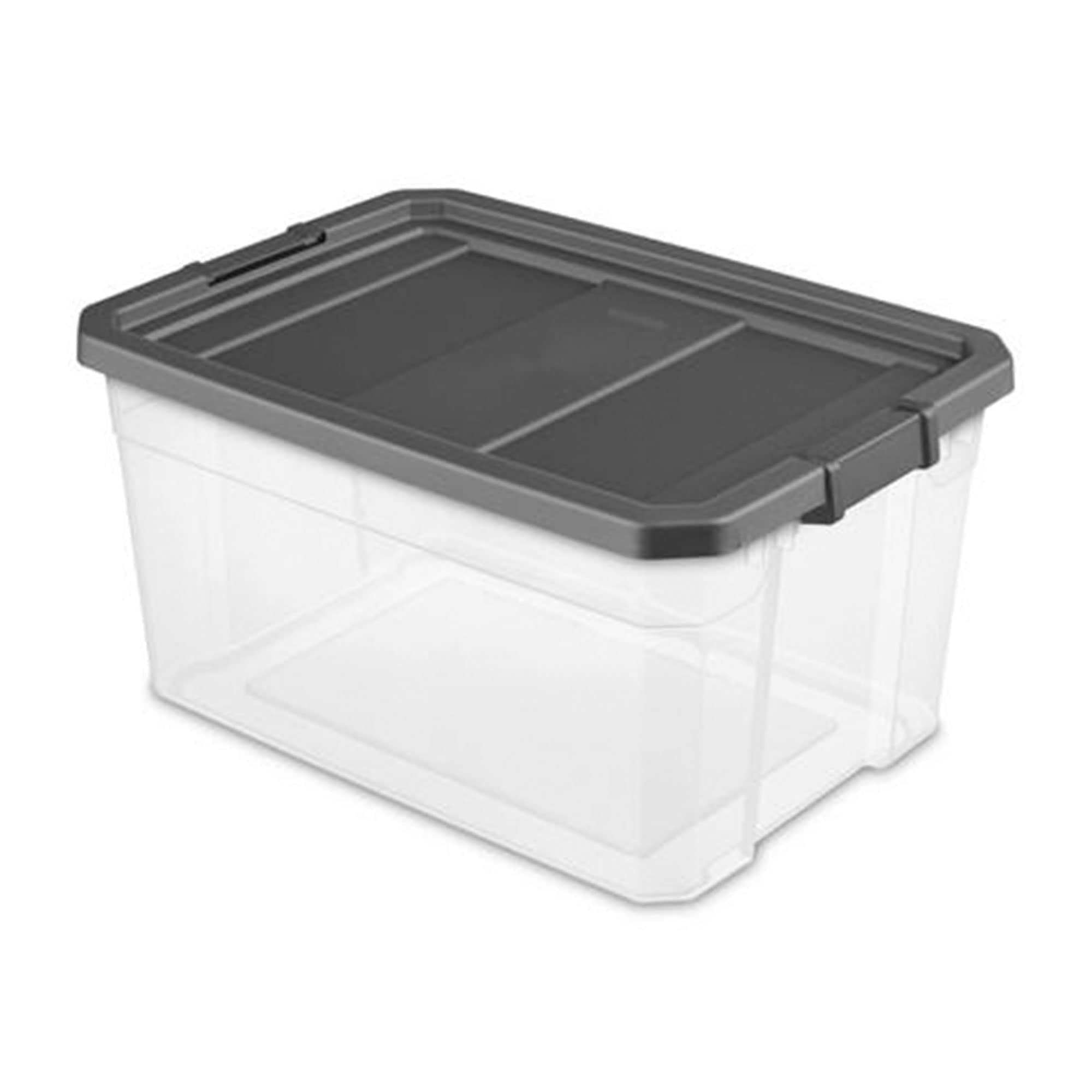 Sterilite Box Stacker Modular Clear 76QT 14763V06