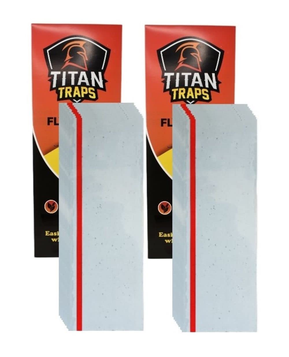 Window Fly Traps by Titan Traps - Sticky Fly Paper, Window Bug Catcher, Indoor Fly Trap, Fly Paper Bug Sticky Strips, Window Fly Strips, Bug Sticky Trap - 30 Disposable Fly Traps (2 Pack)