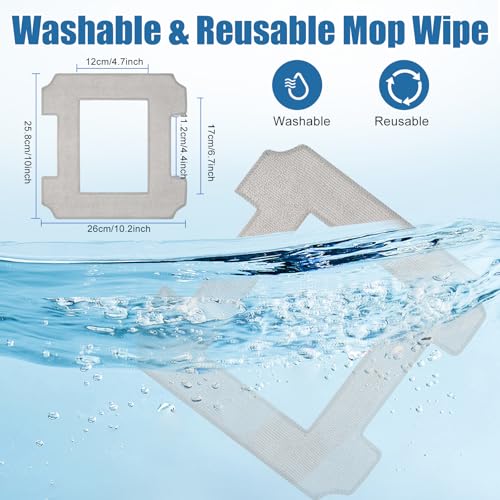 6Pcs Washable Mop Pads Replacement for Ecovacs Winbot W1/W1 Pro/W2/W2 Omni Window Vacuum Cleaner Spare Parts Mop Cloth