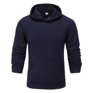 maiyifu-gj pullover hoodies for men classic casual solid loose fit long sleeve hoodie basic lightweight hooded sweatshirt (dark blue,3x-large)