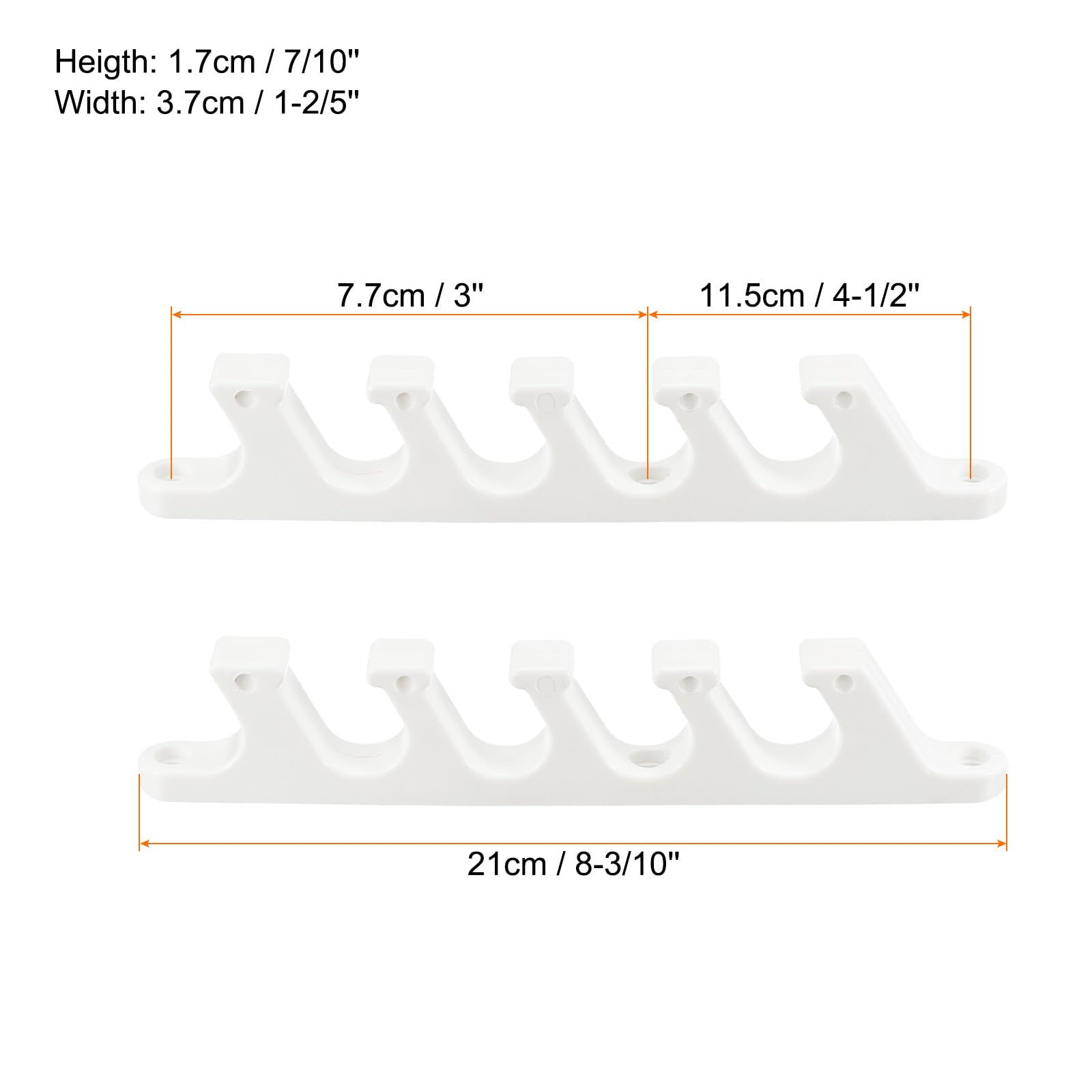 PATIKIL Chaise Adjustment Bracket, 2 Pack 5 Position Lawn Furniture Multi Position Back Support Adjuster for Outdoor Lounge Patio, White