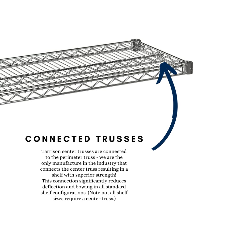 Tarrison Heavy Duty Stainless Steel Wire Rack, Polyseal Finish, Silver (14L x 36W)