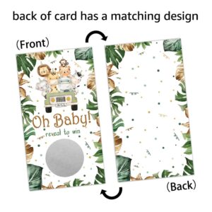 REWIDPARTY Woodland Animal Scratch Off Game Cards（32 PCS） Baby Shower Games Raffle Cards Wedding Bridal Shower Gift Certificate Scratch Off Cards Family Holiday Games Supplies for Kids Adults