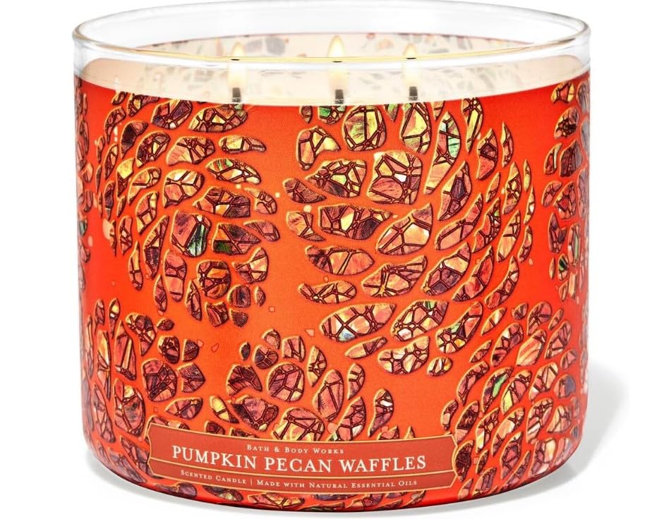 Bath and Body Works Pumpkin Pecan Waffles 3 Wick Candle 14.5 oz/ 411 g