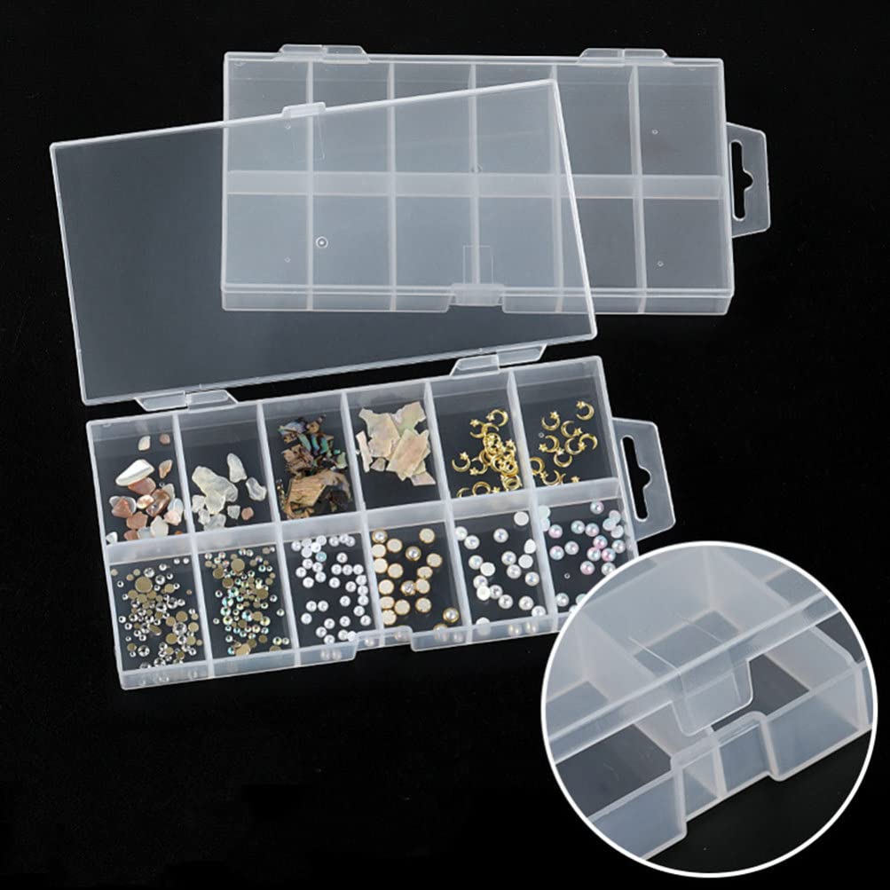 minkissy 5Pcs Boxes containers with lids Portable Bead Box Transparent Beads Button case containers for Beads Storage Box Screw Clamshell Small Object Diamond Box pp Suitcase