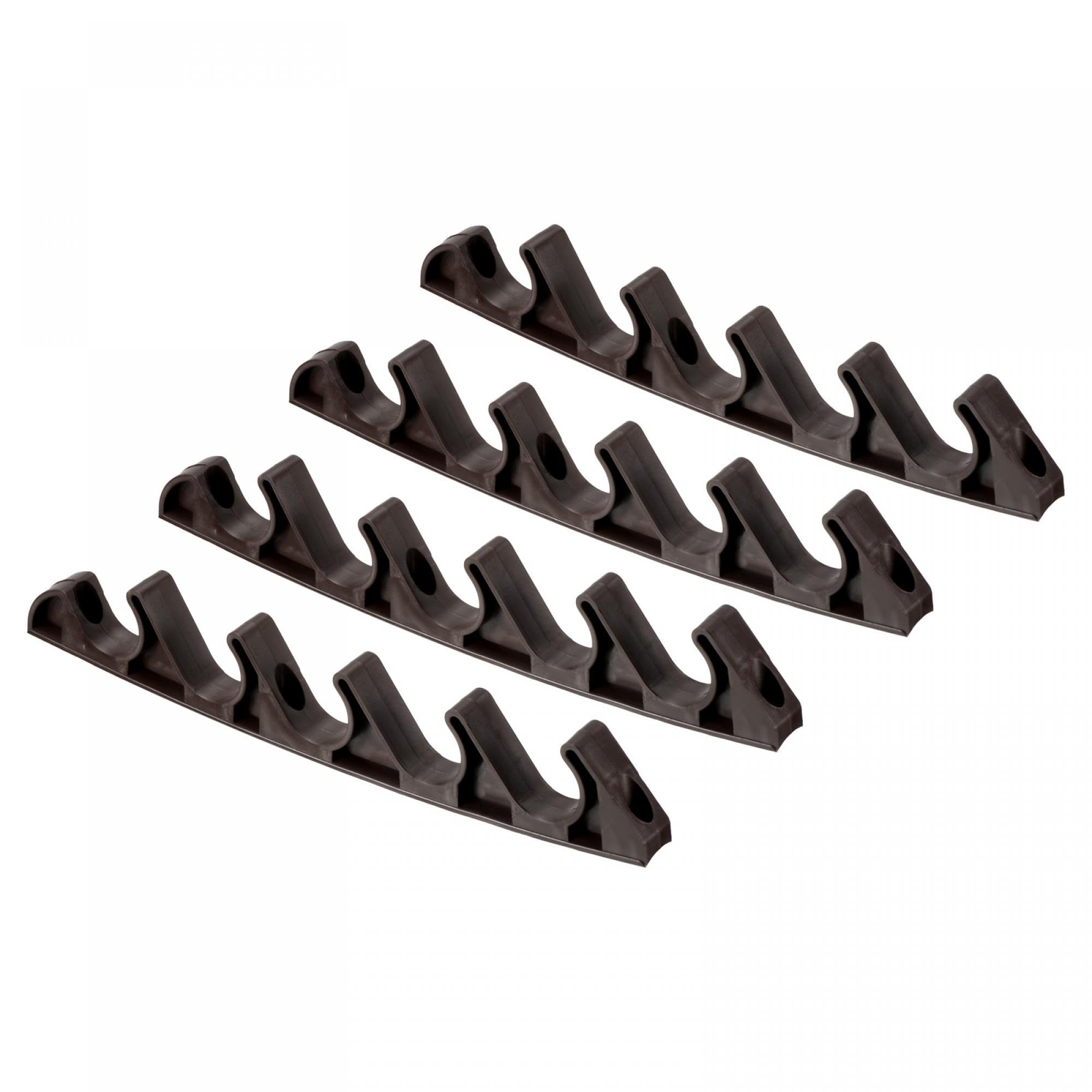 PATIKIL Chaise Adjustment Bracket, 4 Pack 5 Position Lawn Yard Multi Position Back Support Adjuster for Outdoor Lounge Patio, Brown