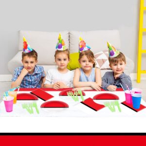 Cartoon Animation Birthday Party Supplies Includes 20 Plates and 20 Napkins and Tablecloth71 '' x 42 '' Video Games Themed Party Tableware