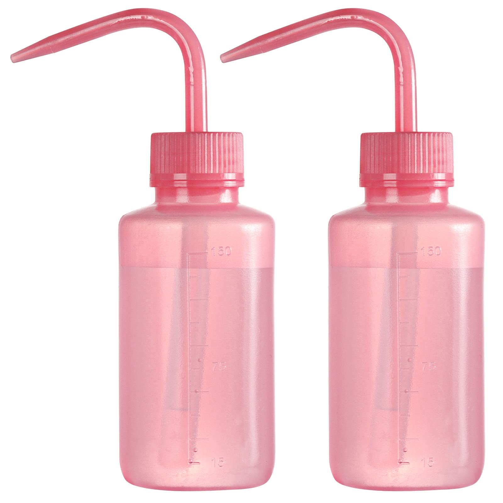 Oubest 2pcs Small Squeeze Bottles 150ml 5oz Wash Bottle Ldpe Plastic Squirt Water Bottle for Medical Label Tattoo Lash Water Succulent Watering Irrigation