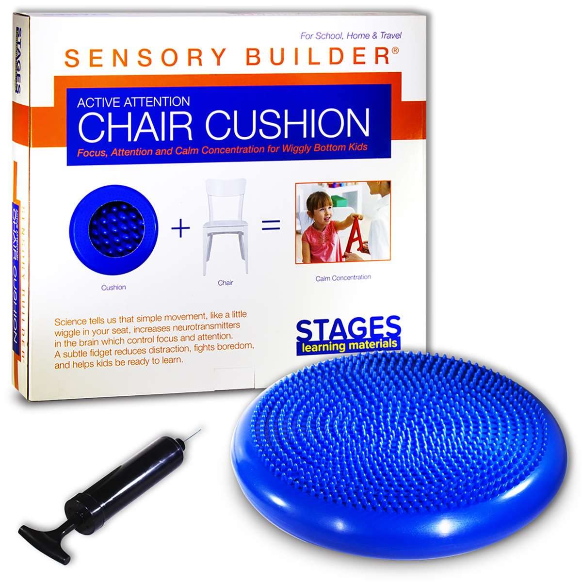 Stages Learning Materials Sensory Builder: Wiggle Cushion, Blue