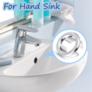 4 Pack Kitchen Bathroom Sink Overflow Ring Cover Bath Sink Hole Round Overflow Drain Cap Cover Insert in Hole Spares