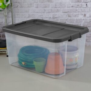 Sterilite Box Stacker Modular Clear 76QT 14763V06