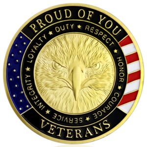 AtSKnSK Thank You for Your Service Military Appreciation Challenge Coin Pack of 10