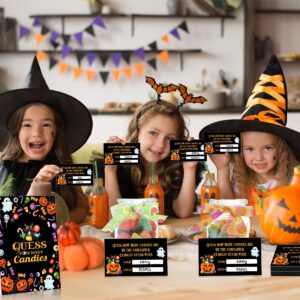 FaCraft Halloween Guess How Many Candies Games,36pcs Candies Guessing Game Cards Halloween Party Game for Kids Adults Halloween Guessing Candy Jar Card Ticket Birthday Halloween Party Favor Supplies