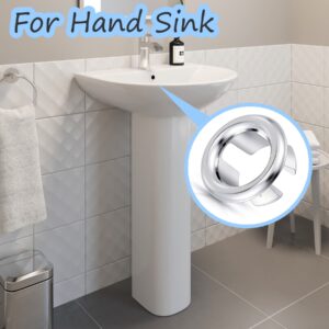 4 Pack Kitchen Bathroom Sink Overflow Ring Cover Bath Sink Hole Round Overflow Drain Cap Cover Insert in Hole Spares