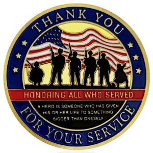 AtSKnSK Thank You for Your Service Military Appreciation Challenge Coin Pack of 10