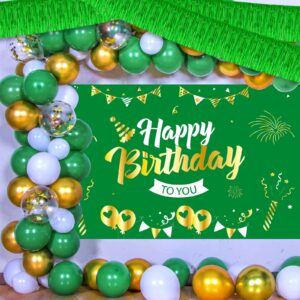 6 Pack 10 Feet Foil Fringe Garland Metallic Tinsel Banner Wall Hanging Curtain Streamers Backdrop for Parade Floats Bachelorette Wedding Birthday Party Thanksgiving Christmas Decorations(Green)