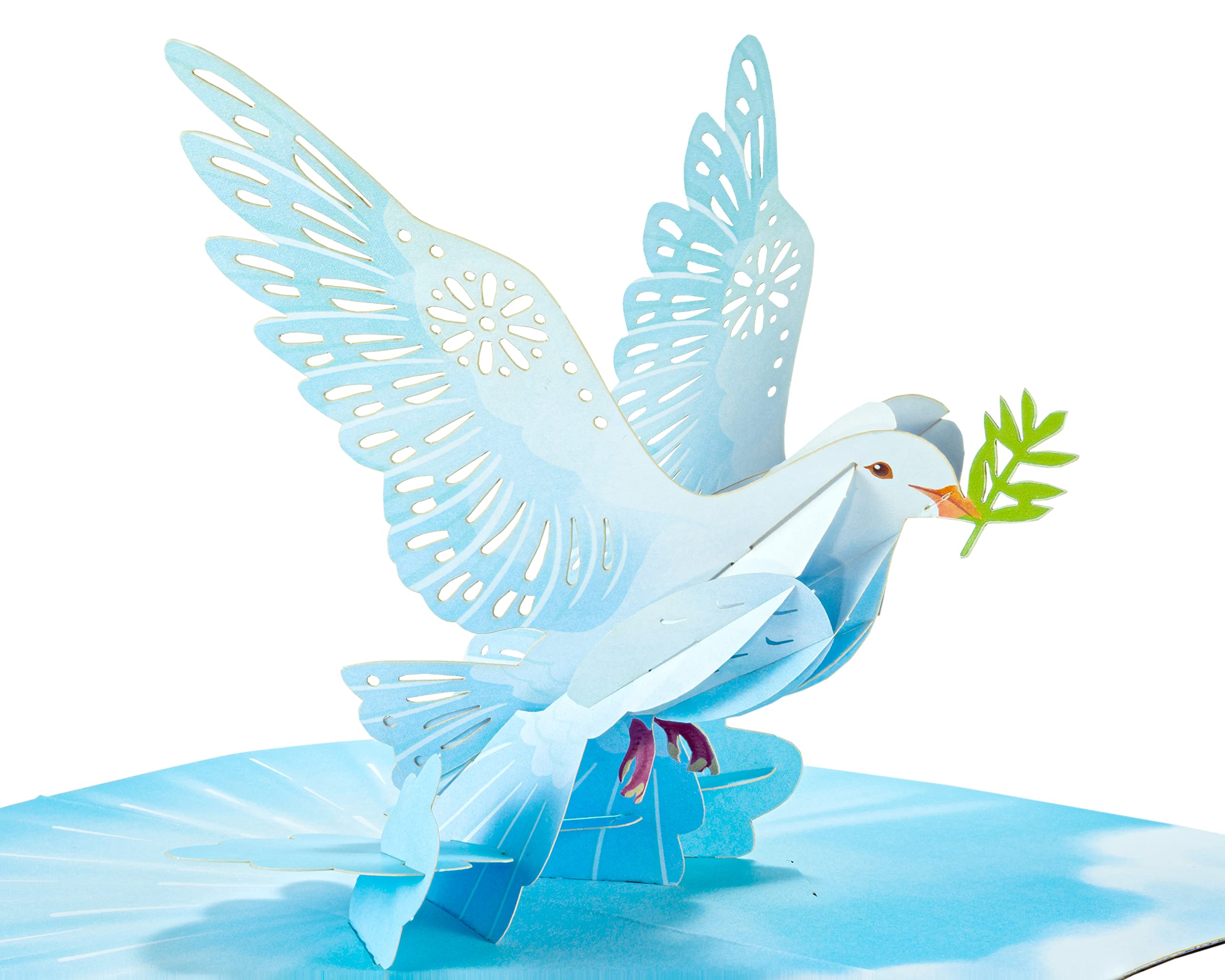 Dove Bird,WOW Greeting Pop Up 3D Card For All Occasions,Peace, Birthday, Love, Christmas, Grace, Holy Spirit, Hope,Personalized With Insert Message Note,Handcrafted With Love,Proud USA Brand