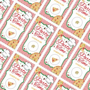 REWIDPARTY Pizza Party Scratch Off Game Cards（32 PCS） Wedding Bridal Baby Shower Scratch Off Cards Activity for Christmas Thanksgiving Raffle Tickets Family Holiday Games Supplies for Kids Adults