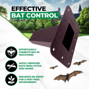 Rhino Excluders® BATCHUTE™ One Way Cone for Bats - Reusable Bat Excluder Valve – One Way Entry Capture Device – Prevent re-Entry of Bats-Safe Eviction & Effective Bat Catcher Ideal for Attics