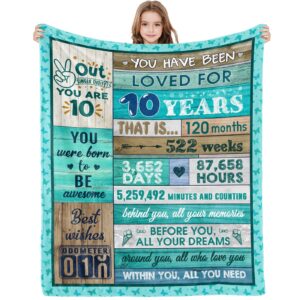 winkwarm 10 year old girl birthday gifts blanket, 10th birthday decorations for girl, best birthday gifts for 10 year old girl, birthday gift ideas throw blanket 60"x50"