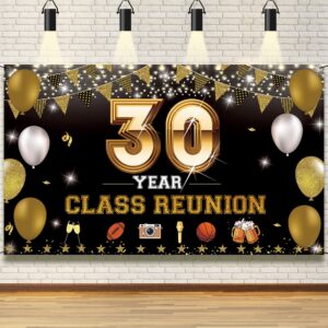 30 year class reunion party decoration backdrop banner, 30th school class reunion party, class of 1993 reunion photo props yard sign poster, welcome back decor for outdoor indoor, fabric vicycaty