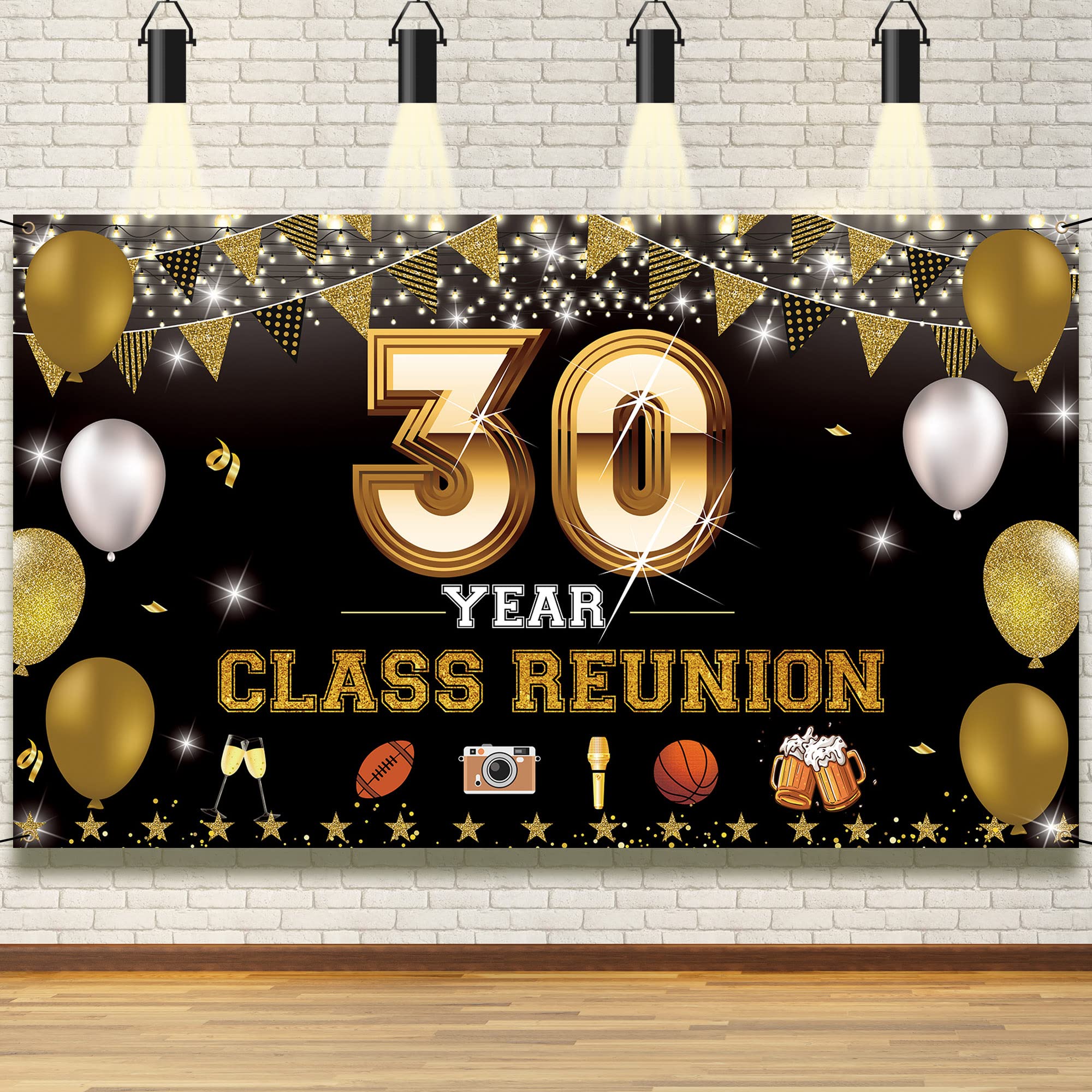 30 Year Class Reunion Party Decoration Backdrop Banner, 30th School Class Reunion Party, Class Of 1993 Reunion Photo Props Yard Sign Poster, Welcome Back Decor for Outdoor Indoor, Fabric Vicycaty