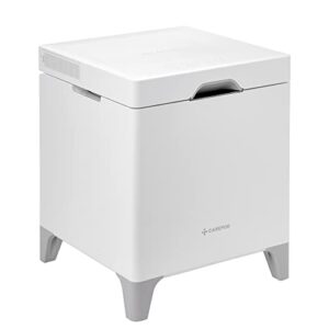 Carepod Cube X50 Stainless Steel Ultrasonic Hybrid Cool and Warm Mist Humidifier, Whisper-Quiet Easy Clean for Large Room 4.2 liters, Only 3 Washable Parts, Diswasher-safe, Auto Shut-off