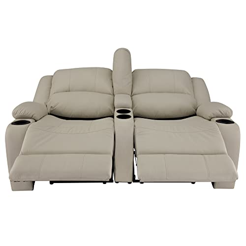 RecPro RV 64" Powered Recliner Loveseat | Wall Hugger Sofa | Ultrafabrics Brisa (Birch)