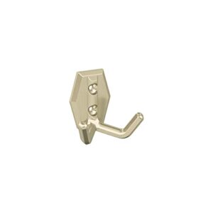 amerock h37008bbz | benton double prong decorative wall hook | golden champagne hook for coats, hats, backpacks, bags | hooks for bathroom, bedroom, closet, entryway, laundry room, office