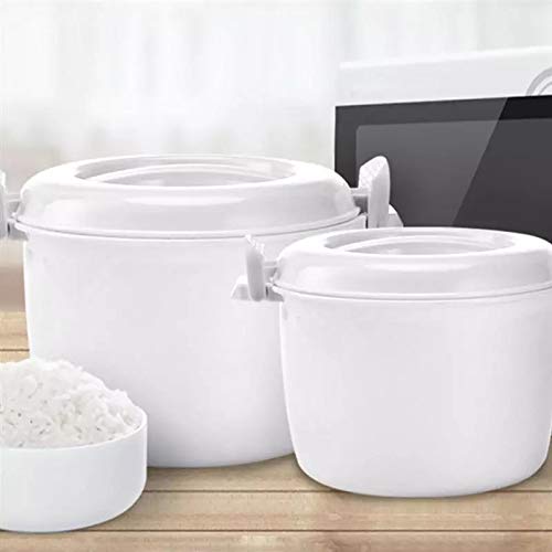 Exogio Microwave Rice Cooker Multifunction Small Lunch Container Microwave Cooker Cookware for Microwave Oven 17.5x21x14cm