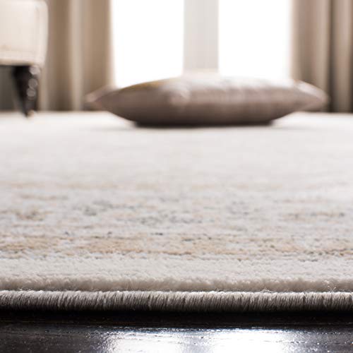 SAFAVIEH Isabella Collection 10' Square Cream/Beige ISA916B Oriental Non-Shedding Area Rug