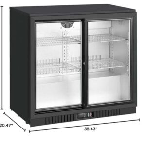 Unity U-BB2 36" Countertop Two Sliding Door Merchandising Bar Cooler (For Commercial Use ONLY)