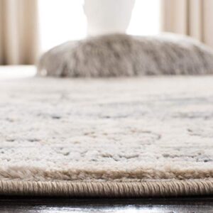 MARTHA STEWART x SAFAVIEH 6'7" x 9' Ivory/Blue MSR868A Oriental Non-Shedding Area Rug