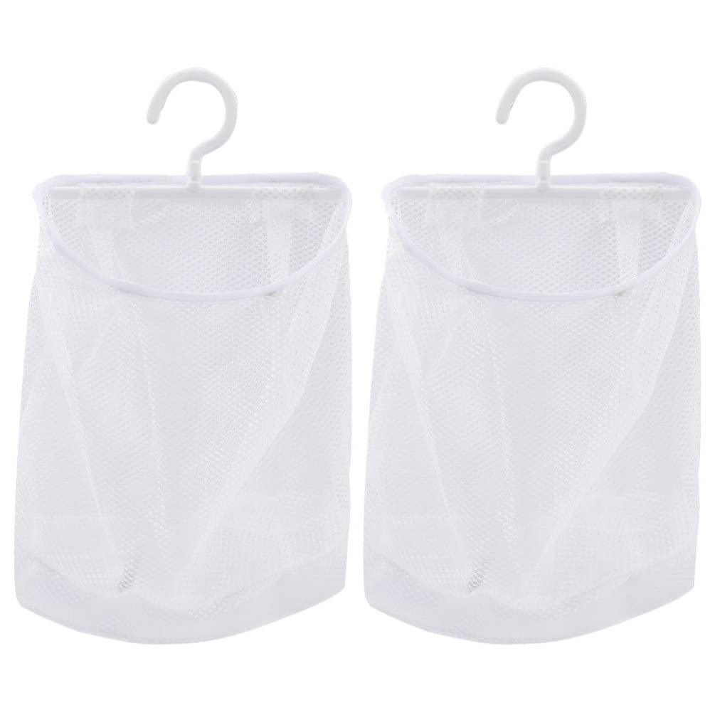 Toy Storage Toys 2Pcs Hanging Mesh Bags with Hook Multi-functional Mesh Clothespin Bags Mesh Storage Bag Mesh Laundry Hamper