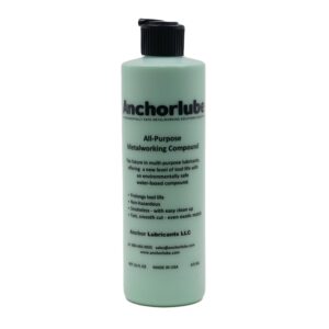 Anchorlube All-Purpose Metalworking Compound 16oz - Water-Based Cutting Fluid for Drilling, Tapping, Sawing - Great on Stainless Steel | No Oil