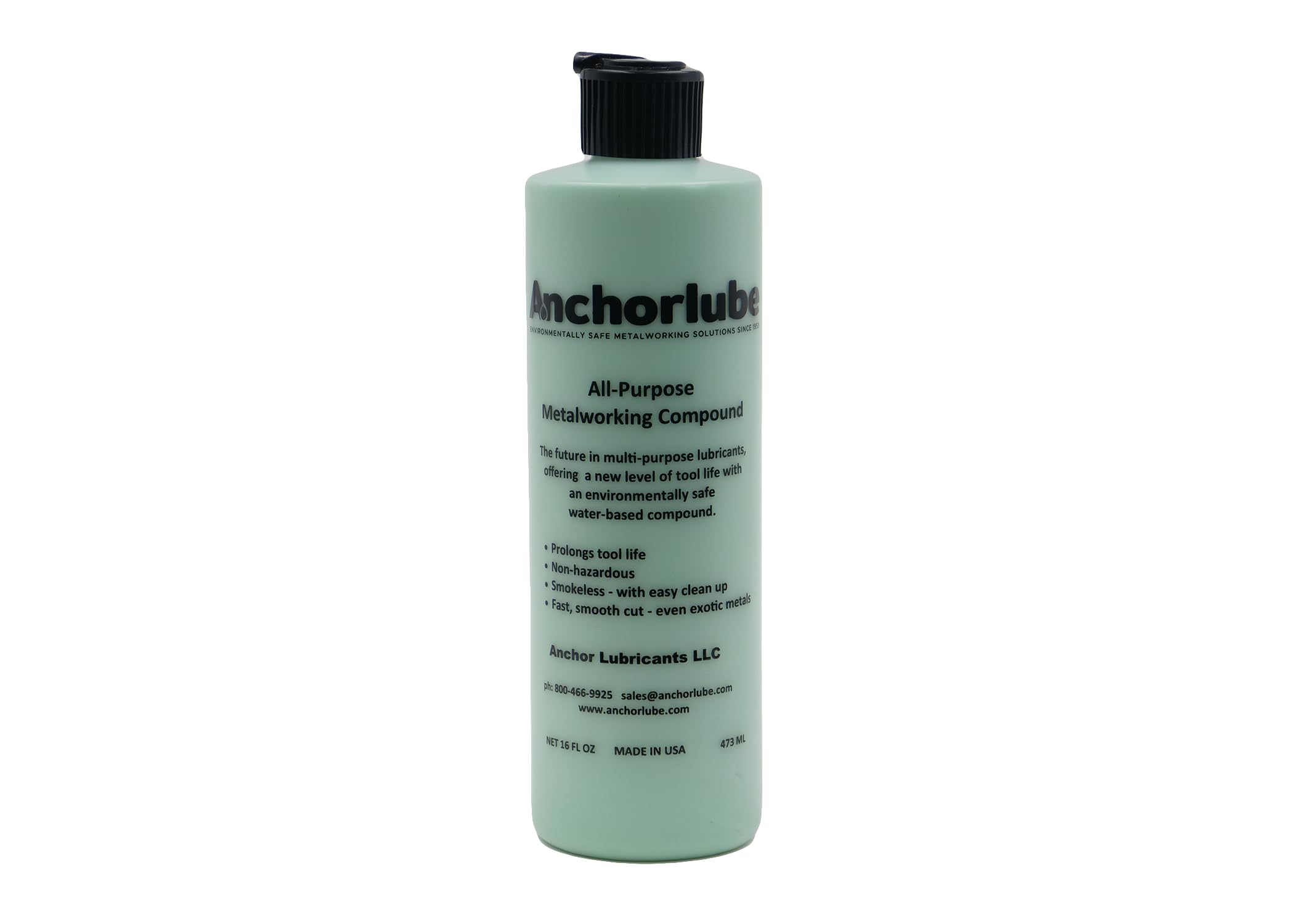 Anchorlube All-Purpose Metalworking Compound 16oz - Water-Based Cutting Fluid for Drilling, Tapping, Sawing - Great on Stainless Steel | No Oil