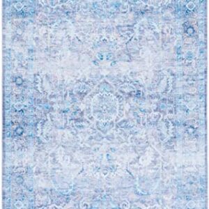 SAFAVIEH Tucson Collection Accent Rug - 4' x 6', Purple & Blue, Persian Design, Non-Shedding Machine Washable & Slip Resistant Ideal for High Traffic Areas in Entryway, Living Room, Bedroom (TSN185V)