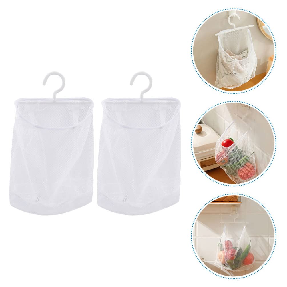 Toy Storage Toys 2Pcs Hanging Mesh Bags with Hook Multi-functional Mesh Clothespin Bags Mesh Storage Bag Mesh Laundry Hamper