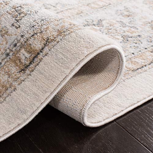 SAFAVIEH Isabella Collection 10' Square Cream/Beige ISA916B Oriental Non-Shedding Area Rug