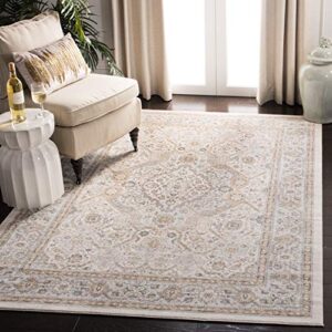 safavieh isabella collection 10' square cream/beige isa916b oriental non-shedding area rug