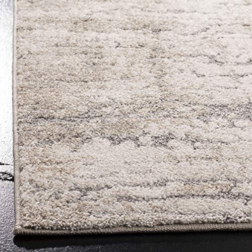 SAFAVIEH Spirit Collection Area Rug - 10'6" x 14', Taupe & Ivory, Modern Abstract Design, Non-Shedding & Easy Care, Ideal for High Traffic Areas in Living Room, Bedroom (SPR126E)