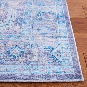 SAFAVIEH Tucson Collection Accent Rug - 4' x 6', Purple & Blue, Persian Design, Non-Shedding Machine Washable & Slip Resistant Ideal for High Traffic Areas in Entryway, Living Room, Bedroom (TSN185V)