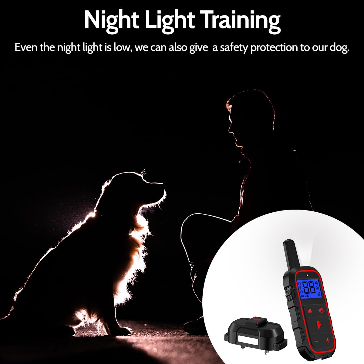 DogStop Dog Training Collar Electric Dog Collar with 4 Training Modes and Rechargeable Remote Waterproof Range 3300Ft for Small Medium Large Dogs(Red)