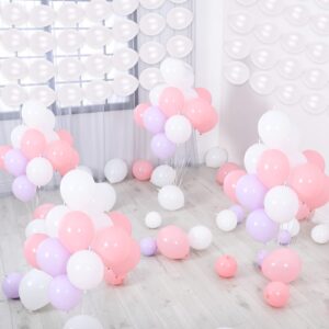 160 Pcs Link Balloon 12 Inch 6 Inch Linking Balloons Quick Linkable Needle Tail Latex Balloons for Christmas Birthday Happy New Year Party Wedding Graduation Arch Decors (Matte White)