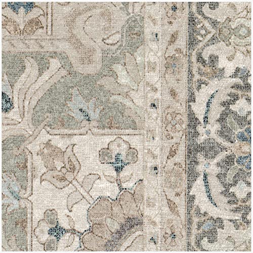 RUGGABLE x Hendesi Heriz Washable 9x12 Large Area Rug, Abalone, Premium Vintage Rugs for Living Room, Bedroom, Kitchen, Office, Classroom with Gripper Non Slip Pad