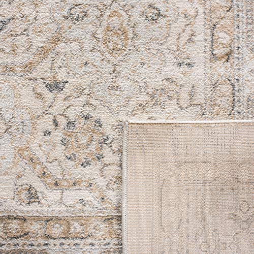 SAFAVIEH Isabella Collection 10' Square Cream/Beige ISA916B Oriental Non-Shedding Area Rug