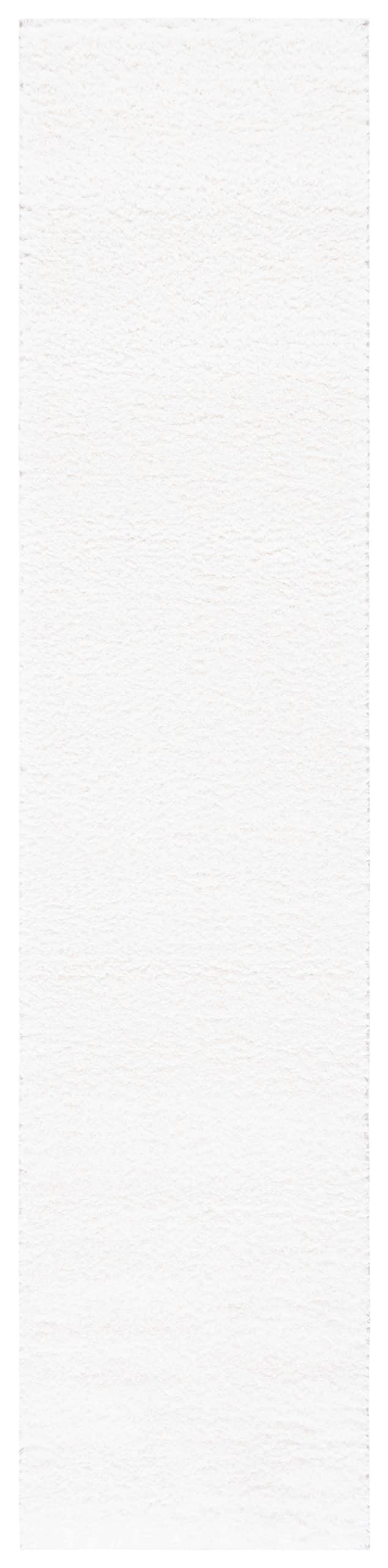 SAFAVIEH Tahoe Shag Collection Runner Rug - 2' x 9', White, Solid Design, Non-Shedding & Easy Care, 1.2-inch Thick Ideal for High Traffic Areas in Living Room, Bedroom (THO670A)