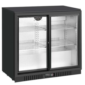 unity u-bb2 36" countertop two sliding door merchandising bar cooler (for commercial use only)